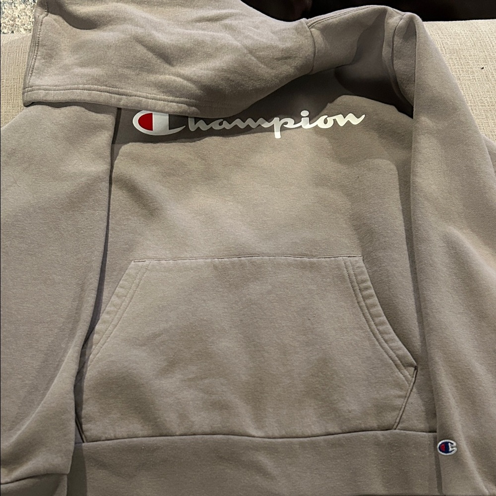 Champion Light Gray Pullover Hoodie